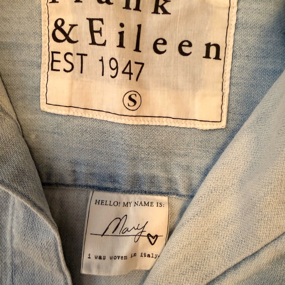 Frank & Eileen Mary Denim Shirtdress Small Excellent!